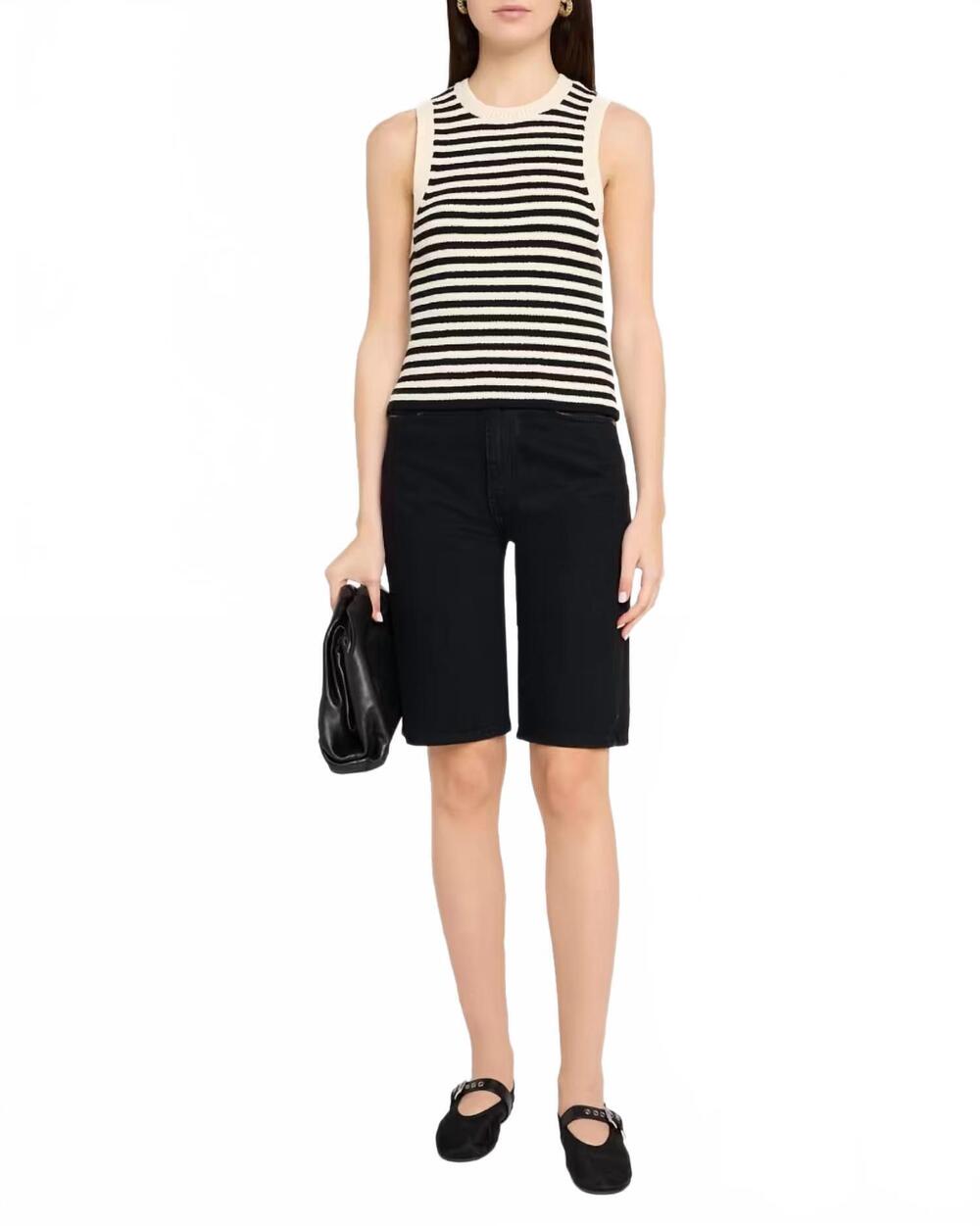 NEW FRAME coastal stripe tank top in cream multi